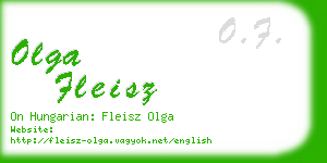 olga fleisz business card